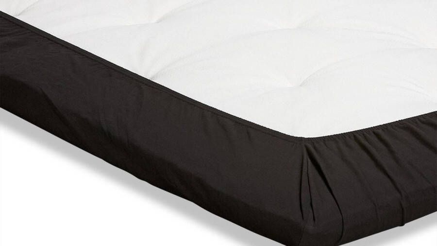 Beter Bed Select Jersey Hoeslaken voor Topper 100% Katoen 140 x 200 210 220 cm Zwart