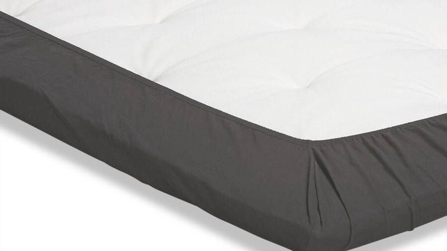Beter Bed Select Jersey Hoeslaken voor Topper 100% Katoen 70 80 90 x 200 210 220 cm Donkergrijs