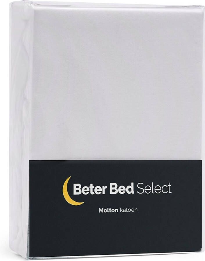 Beter Bed Select Matras Molton Hoeslaken Matrasbeschermer Matrashoes 140 x 210 cm Tot 30 cm Wit