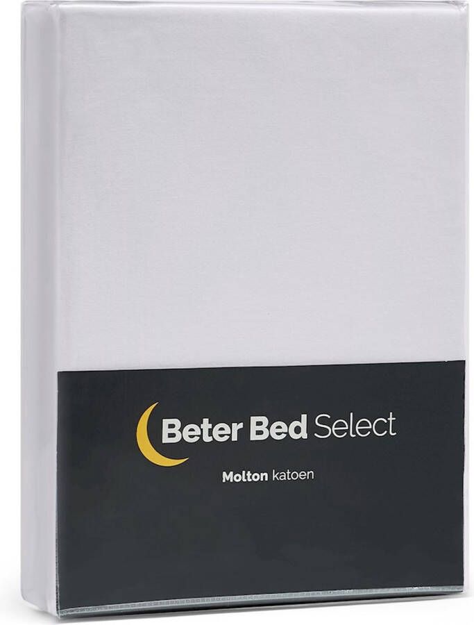 Beter Bed Select Matras Molton Hoeslaken Matrasbeschermer Matrashoes 70 80 x 200 cm Tot 30 cm Wit
