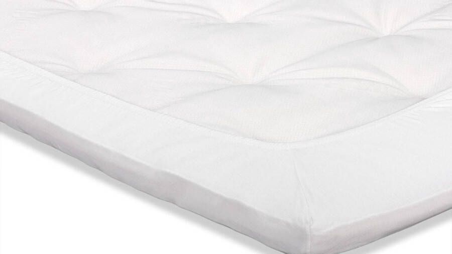 Beter Bed Select Perkal Hoeslaken voor Topper 100% Luxe Katoen 160 x 200 cm Wit