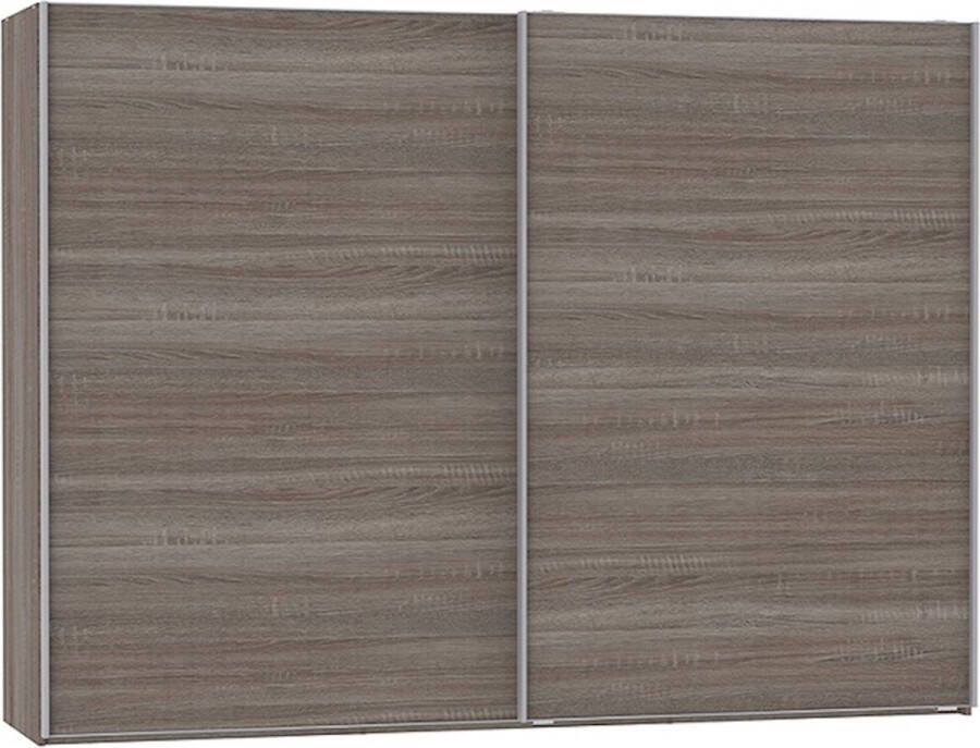 Beter Bed Select Schuifdeurkast Motion volledig met houten deuren 200 x 217 x 67 cm truffel eiken