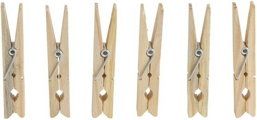 Merkloos Sans marque 108x Wasknijpers wasspelden van hout huishoudelijke producten knijpers