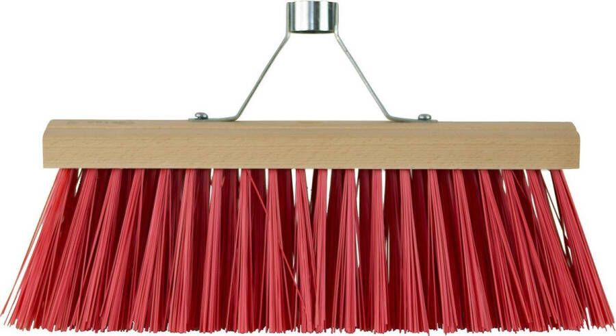 Betra harde straatbezem 40cm breed met kunstvezel haren en metalen houder
