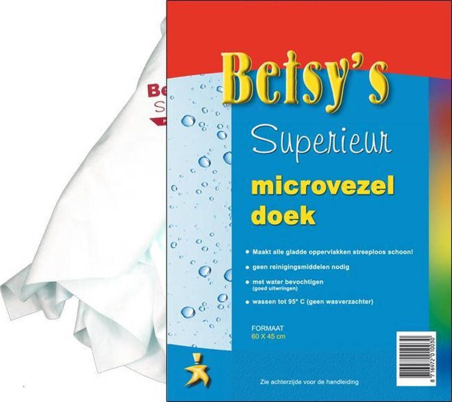 Betsy's 2x Superieur Microvezeldoek 60x45 wit