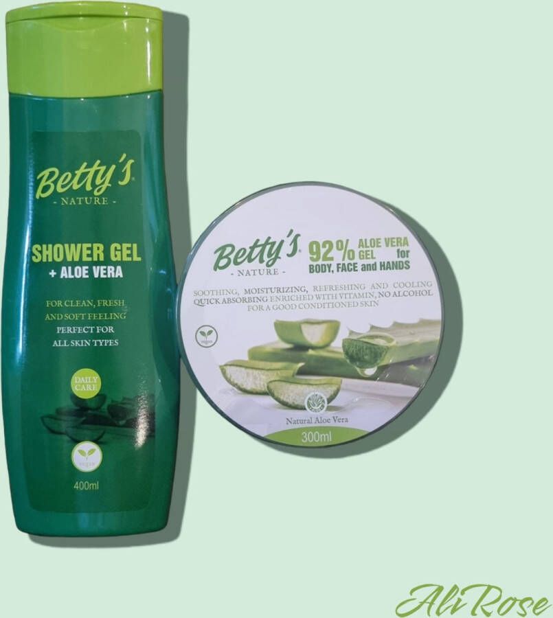 Betty's Bundel Aloe Vera Douche gel & Body Cream 700ml AliRose