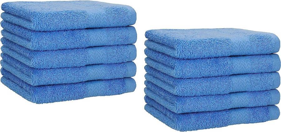 Betz pak van 10 gastendoekjes set gastendoekjes 100% katoen x 50 cm handdoek premium lichtblauw 30x50 cm
