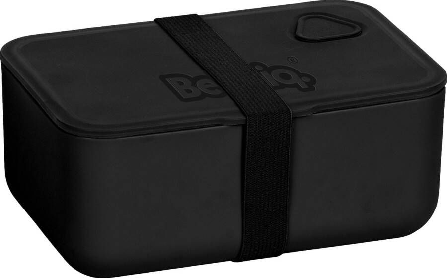 BeUniq broodtrommel – lunchbox 17x12x7 5 cm zwart