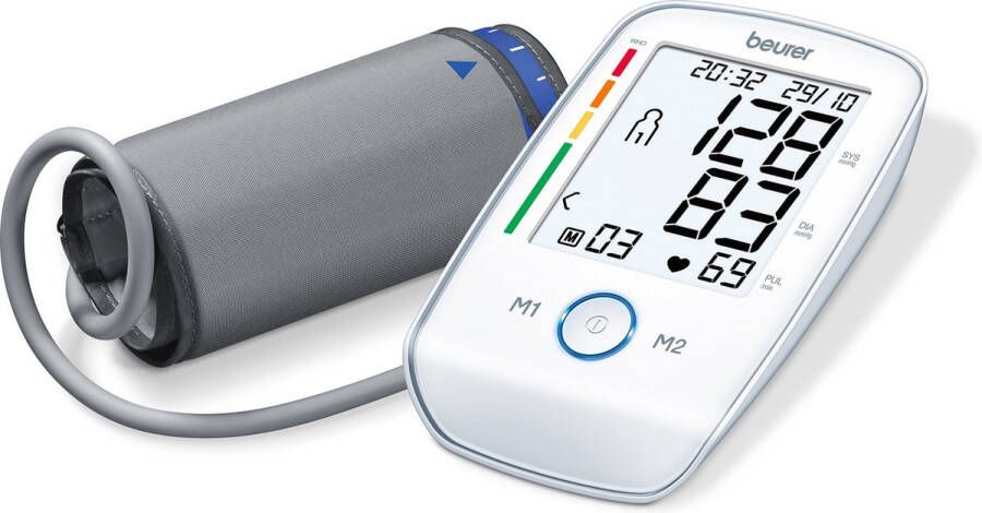 Beurer BM 45 Comfort Bloeddrukmeter bovenarm XL verlicht display Compact Goedgekeurd door de Europese Hypertensie Vereniging Klinisch gevalideerd Hartslagmeter Onregelmatige hartslag 5 jaar garantie