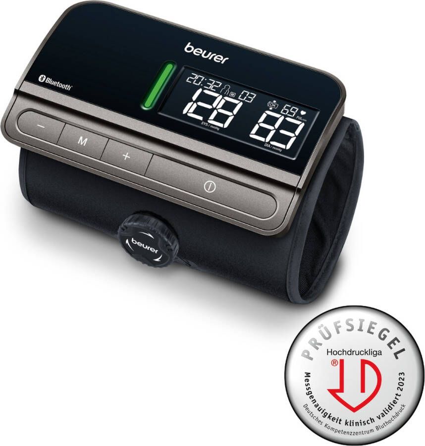 Beurer BM 81 Smart Bloeddrukmeter bovenarm Geïntegreerde EasyLock manchet 24-40 cm Risico-indicator Inflation Technology 2 Gebruikersgeheugen Onregelmatige hartslag Gratis app: Health Manager pro 5 Jaar garantie
