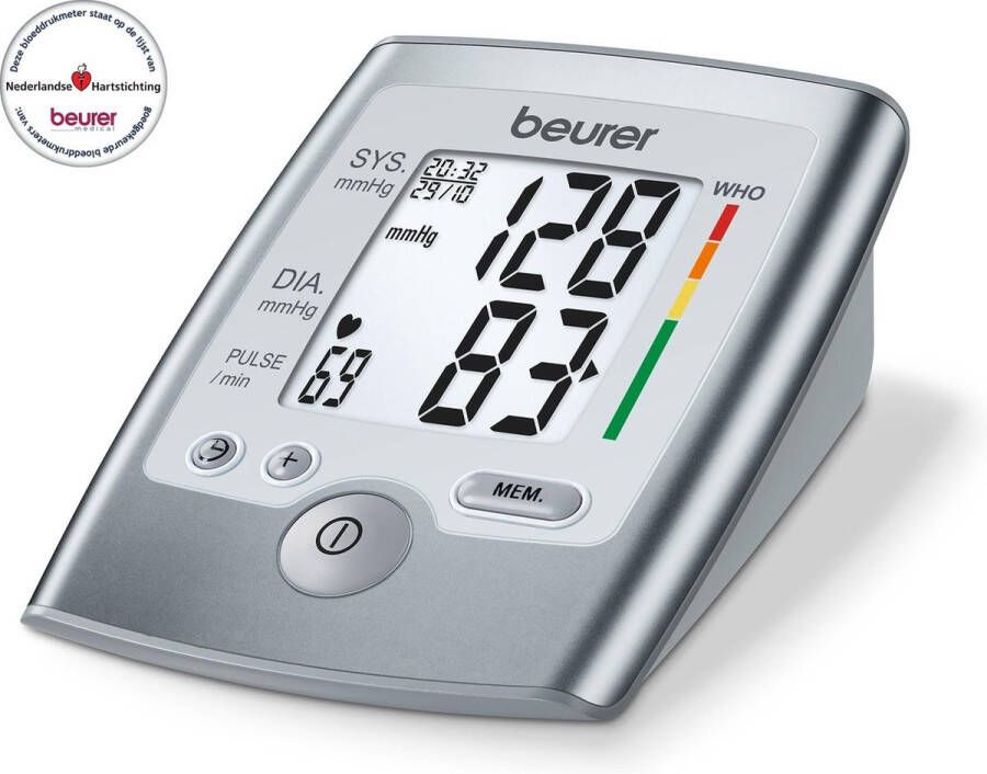 Beurer BM 35 Bloeddrukmeter Bovenarm Aanbevolen door Hartstichting Blood Pressure Monitor met Hartslagmeter – Hartritmestoornisdetectie Aritmiedetectie Risico-indicator – Klinisch gevalideerd – 5 jaar garantie