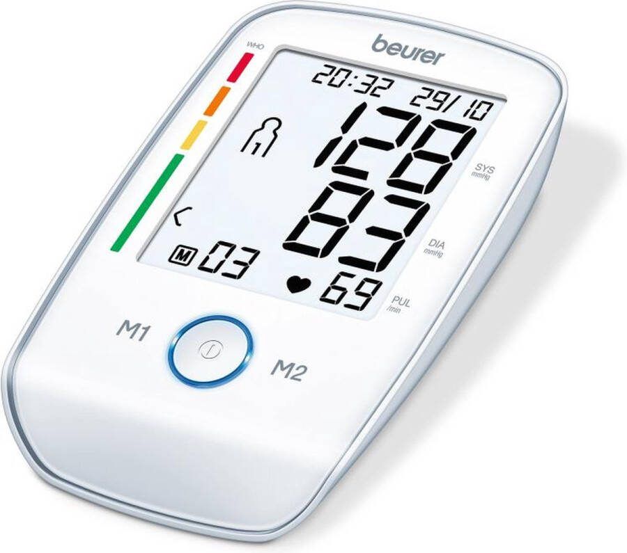 Beurer BM 45 Comfort Bloeddrukmeter bovenarm XL verlicht display Compact Goedgekeurd door de Europese Hypertensie Vereeniging Klinisch gevalideerd Hartslagmeter Hartritmestoornis herkenning 5 jaar garantie