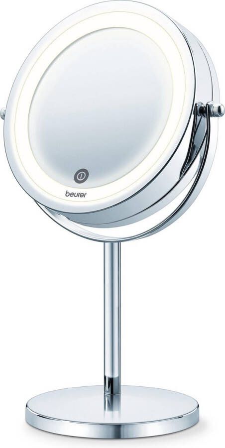 Beurer BS 55 Make up spiegel Staand LED verlichting rondom Tweezijdig 7x Vergroting Touch sensor Dimmer Rond: doorsnede 13cm 3 Jaar garantie