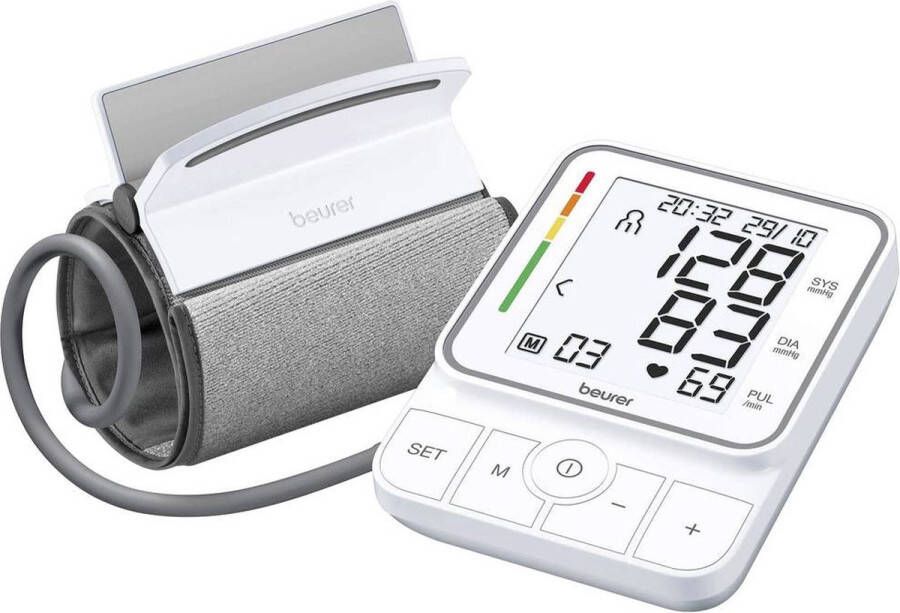 Beurer BM 51 Comfort Bloeddrukmeter bovenarm EasyClip manchet 22-42 cm Met 1 hand aan te brengen Test: zeer goed App: Health Manager Pro Onregelmatige hartslag 2 Gebruikers XL verlicht display 5 Jaar garantie