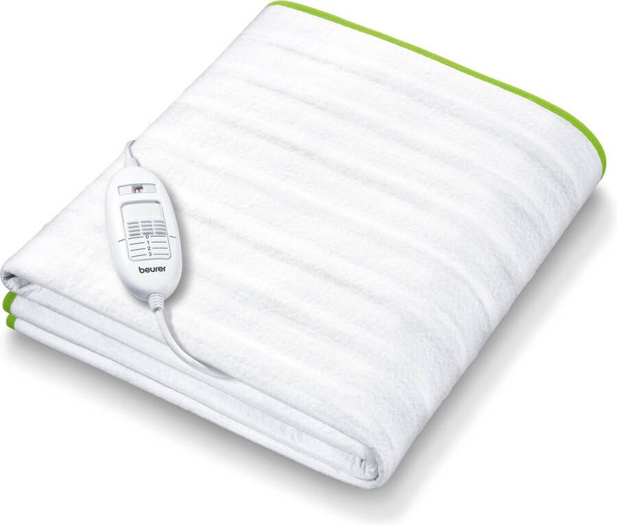 Beurer TS 15 Elektrische deken Onderdeken 150 x 80 cm 3 Warmtestanden Veiligheidssysteem Fleece Ademend Machinewasbaar tot 30 °C 60 Watt 5 Jaar garantie