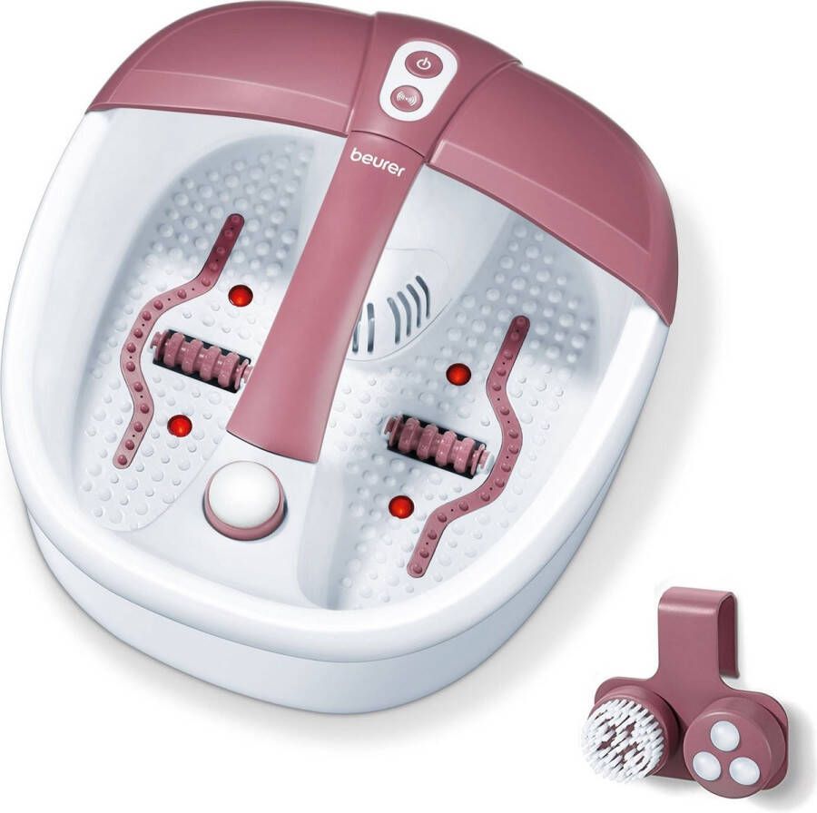 Beurer FB 35 Elektrisch voetenbad Voetmassage Trillings-en bubbelmassage Aromatherapie Infrarood lichtpunten 16 Magneten Magnetisch veld toepassing Voetreflex rollers 3 Pedicure opzetstukken Tot 140 Watt 3 Jaar garantie