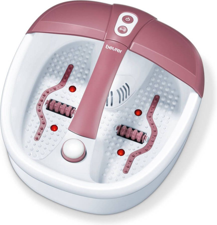 Beurer FB 35 Elektrisch voetenbad Voetmassage Trillings-en bubbelmassage Aromatherapie Infrarood lichtpunten 16 Magneten Magnetisch veld toepassing Voetreflex rollers 3 Pedicure opzetstukken Tot 140 Watt 3 Jaar garantie