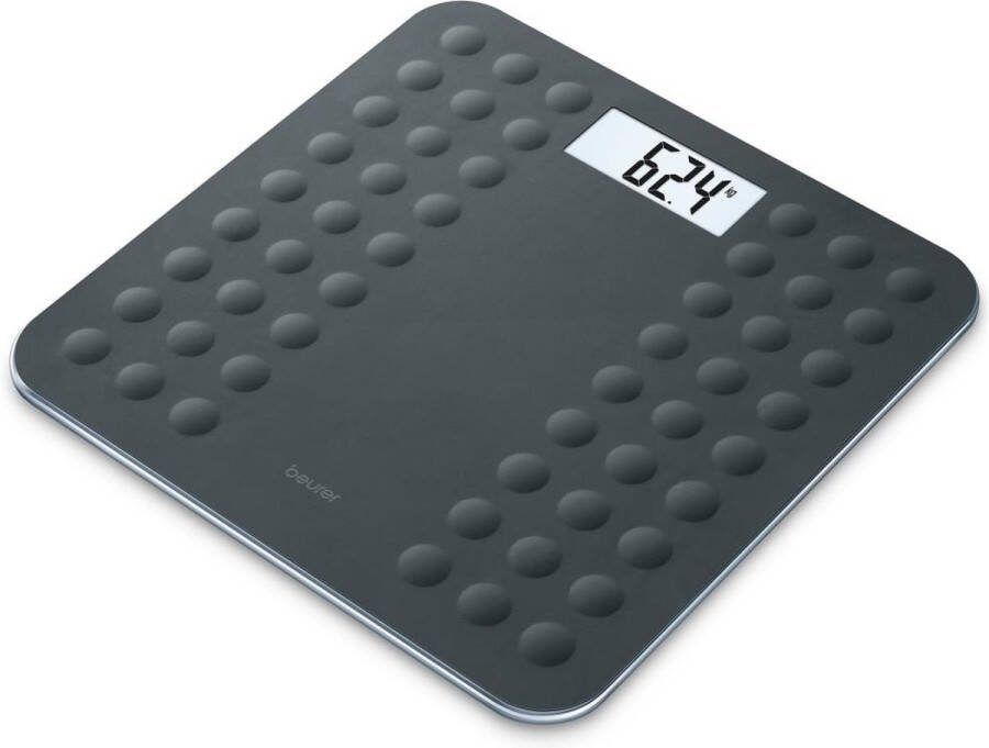 Beurer GS 300 Black Personenweegschaal Digitaal LCD display Weegvlak van veiligheidsglas & anti-slip Automatisch in-en uitschakelen Overbelasting-indicatie Incl. batterij 5 Jaar garantie Zwart