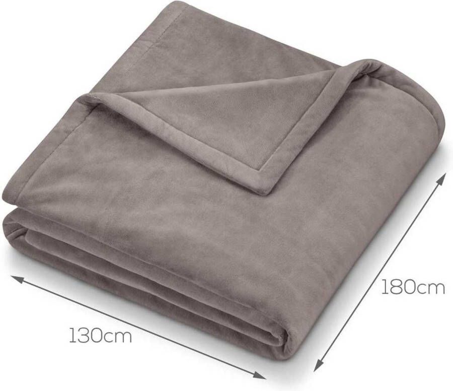 Beurer warmtedeken Plaid Luxe elektrische deken Bovendeken HD 75 Cosy Taupe 180 x 130 cm 6 Warmtestanden Automatische uitschakeling Fleece Machinewasbaar tot 30° Test: zeer goed 3 Jaar garantie Taupe