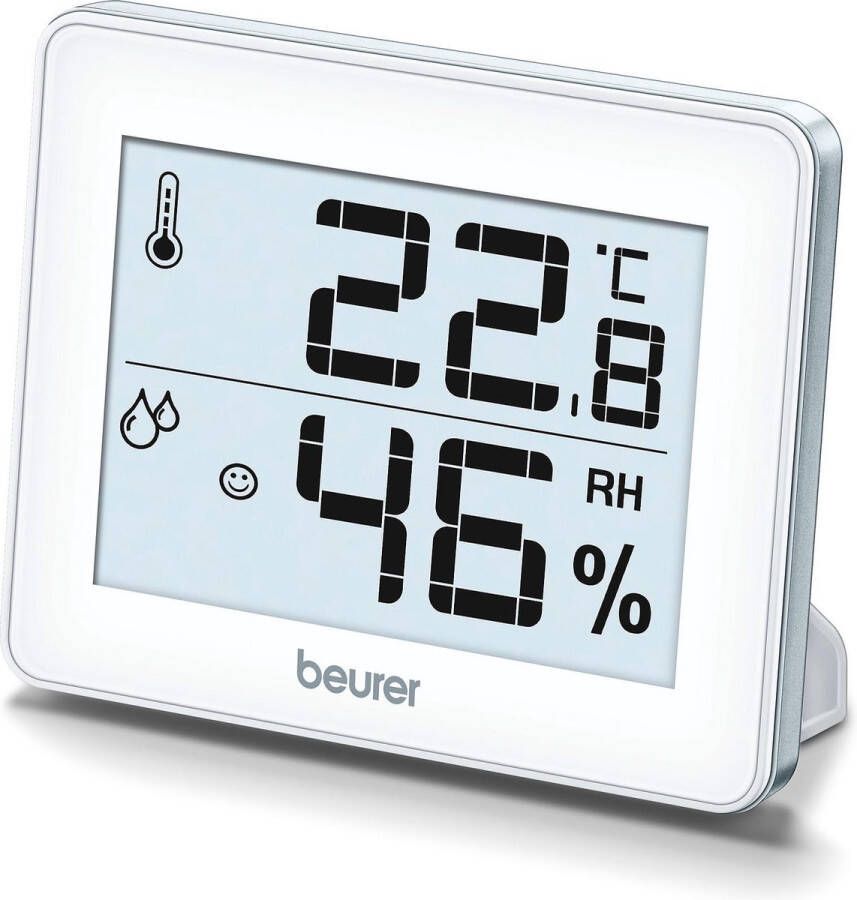 Beurer HM 16 Thermo-hygrometer Thermometer Luchtvochtigheid Binnen Smiley display °C °F Incl. batterij 3 Jaar garantie Wit