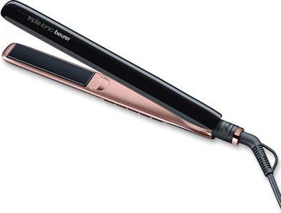 Beurer HS 80 Stijltang Haarstyler Titanium coating Triple Ionentechnologie Magic LED-display Afgeronde verende platen Variabele temperatuurinstelling 3 Jaar garantie