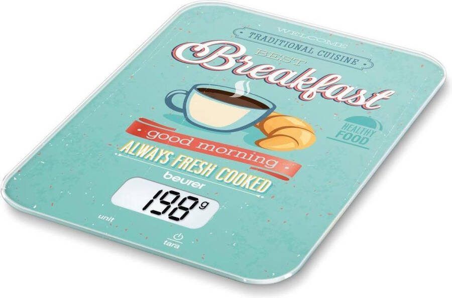 Beurer KS 19 Digitale keukenweegschaal 5 kg Tarra Functie Incl. batterijen 5 Jaar garantie Breakfast