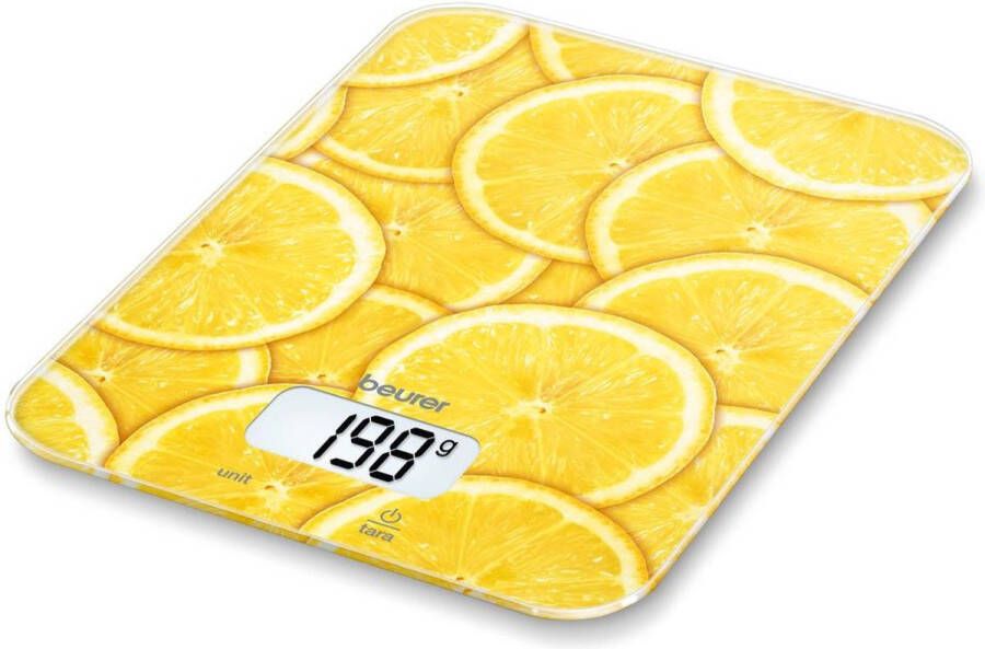 Beurer KS 19 Digitale keukenweegschaal 5 kg Tarra Functie Incl. batterijen 5 Jaar garantie Lemon