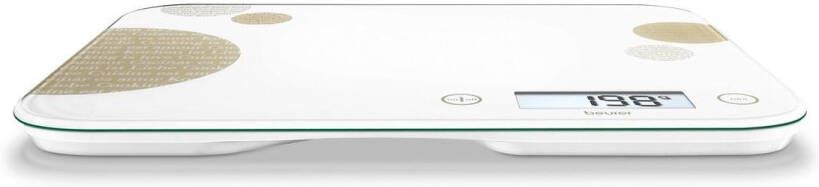 Beurer KS 48 Cream Digitale Keukenweegschaal Tot 5 kg Tarra functie Weegt op 1 gram nauwkeurig LCD display Automatische uitschakeling Incl. batterijen 5 Jaar garantie