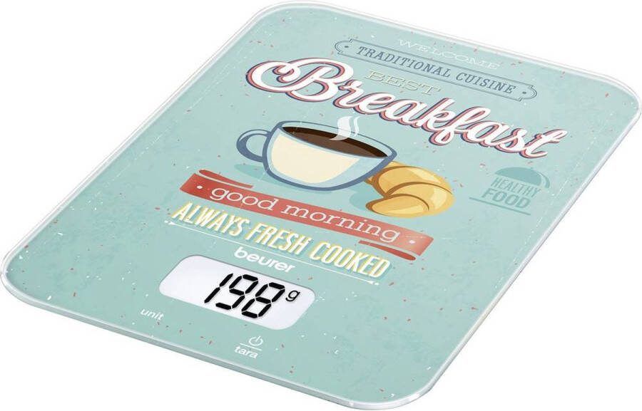 Beurer KS 19 Digitale keukenweegschaal 5 kg Tarra Functie Incl. batterijen 5 Jaar garantie Breakfast