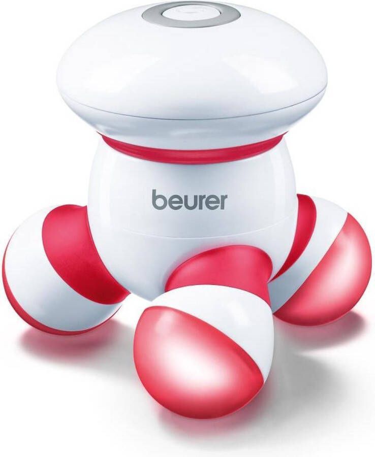 Beurer MG 16 Red Massageapparaat Elektrisch Mini massage apparaat Vibratiemassage LED verlichting Incl. batterijen 3 Jaar garantie Rood