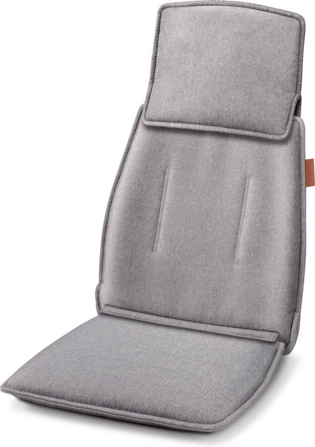 Beurer MG 330 Grey Shiatsu Massagekussen Massagestoel Massage stoelkussen Verstelbaar nekgedeelte 4 Massagekoppen paarsgewijs roterend 2 Intensiteitsniveaus Wasbare hoes 3 Jaar garantie Grijs