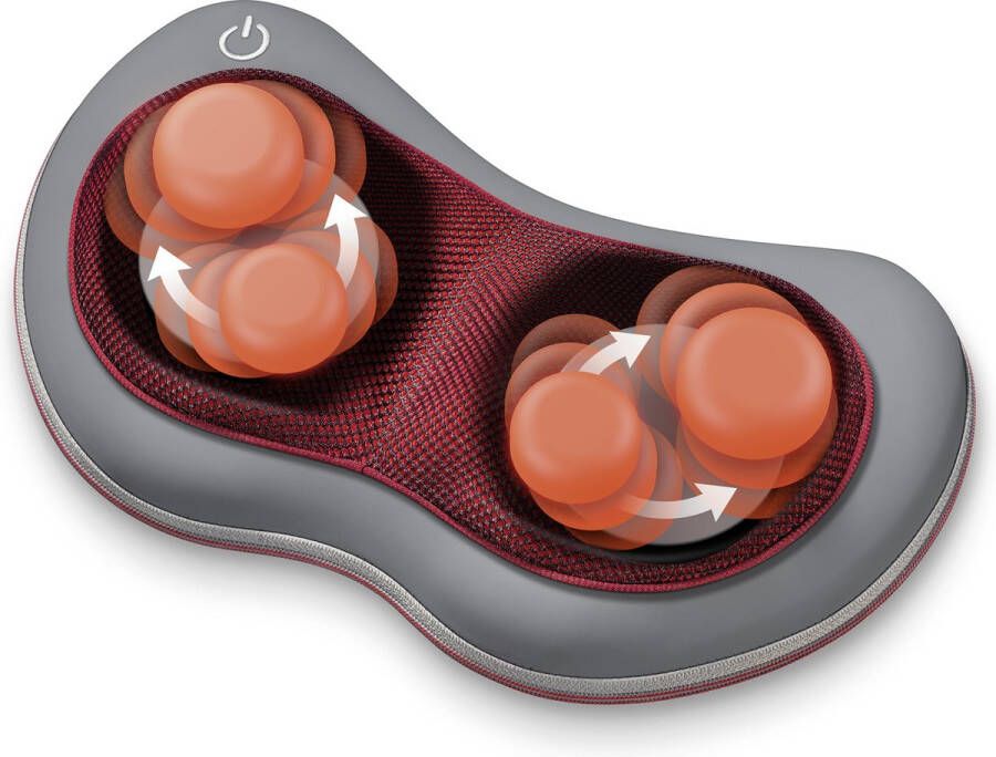 Beurer MG 149 Shiatsu Massagekussen Licht & Infrarood verwarming 4 Shiatsu Massagekoppen L & R roterend Lederlook 3 Jaar garantie