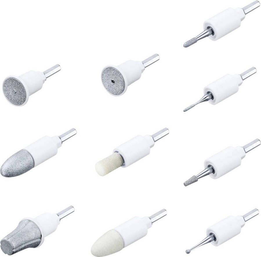 Beurer MP 64 Manicure- en pedicure opzetstukken Set van 10 hoogwaardige opzetstukken en beschermkap Voor de MP 64 Elektrische nagelvijl nagelfrees
