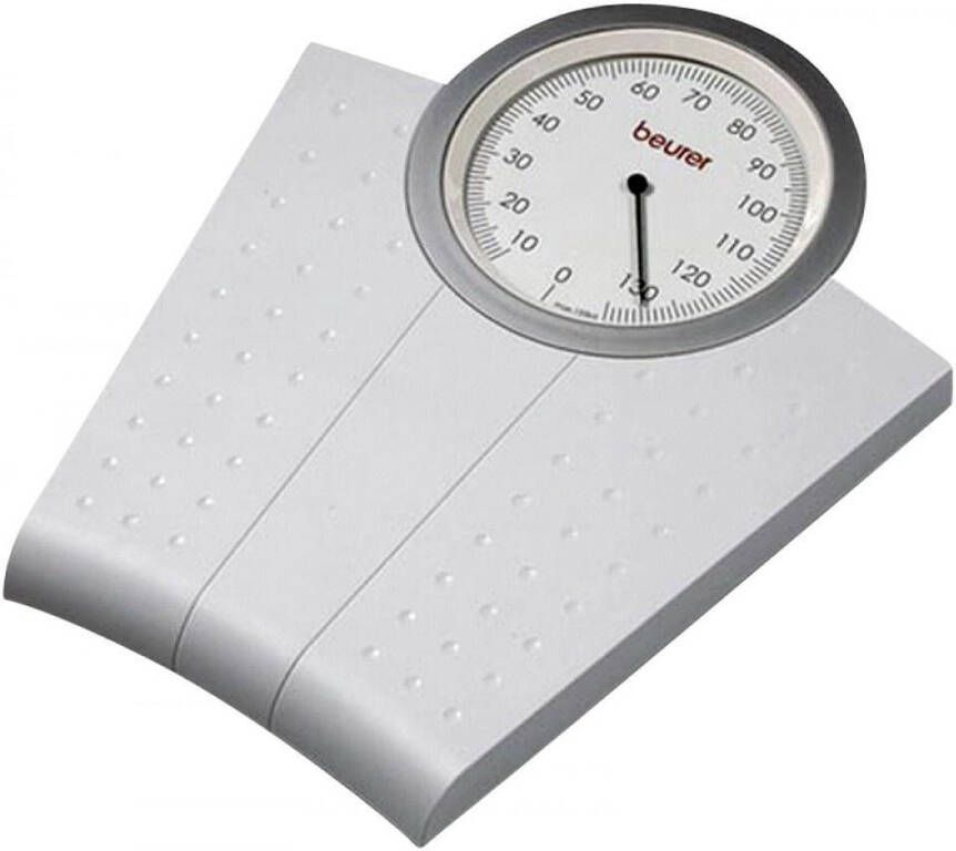 Beurer MS 50 Analoge Personenweegschaal Mechanisch Geen batterij nodig XL display Tot 135 kg Antislip 5 Jaar garantie Wit