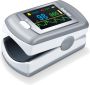 Beurer PO 80 Saturatiemeter Pulse oximeter Zuurstofmeter vinger Hartslag – Klinisch gevalideerd XL kleurendisplay – Alarmfunctie – Continue meting 24 uur – USB dataoverdracht – USB lader Medisch gecertificeerd 3 Jaar garantie Wit grijs - Thumbnail 2