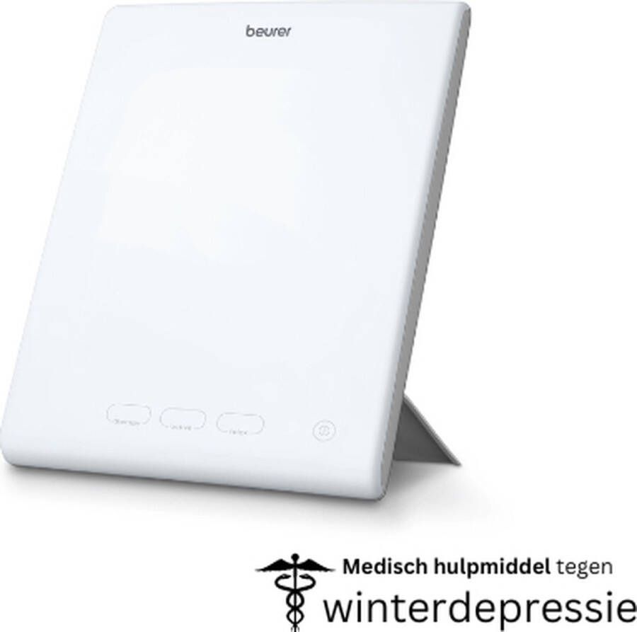 Beurer TL 45 Perfect Day Lichttherapielamp Daglichtlamp 3 Kleurtemperaturen instelbaar Compact: 25 x 20 cm Eenvoudig mee te nemen LED 10000 Lux (op 20 cm) UV-vrij 25 Watt Incl. netadapter Medisch gecertificeerd 3 Jaar garantie
