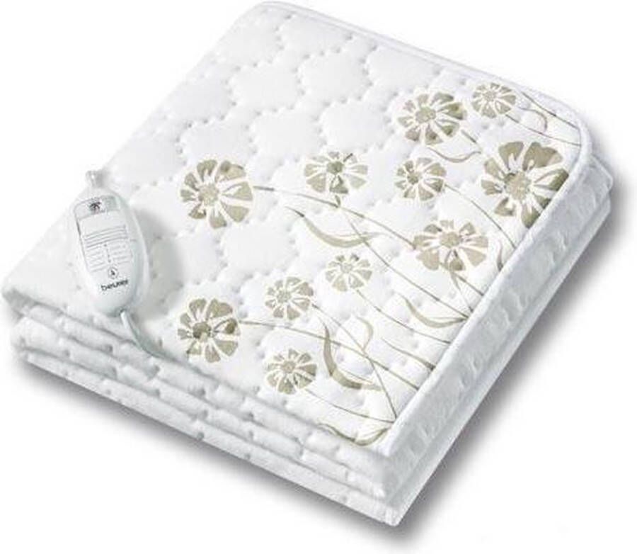 Beurer UB 60 Elektrische deken Onderdeken 150 x 80 cm Met motief 4 Warmtestanden Zachte fleece LED schakelaar Automatische uitschakeling Machinewasbaar tot 30° 60 Watt 5 Jaar garantie