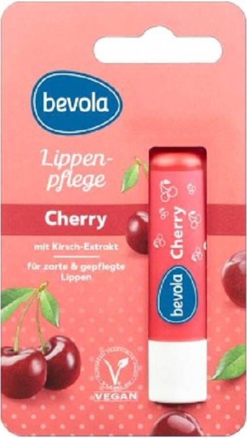 Bevola Lippenbalsem Lipbalm Cherry Kersen Vegan 4 8 gram