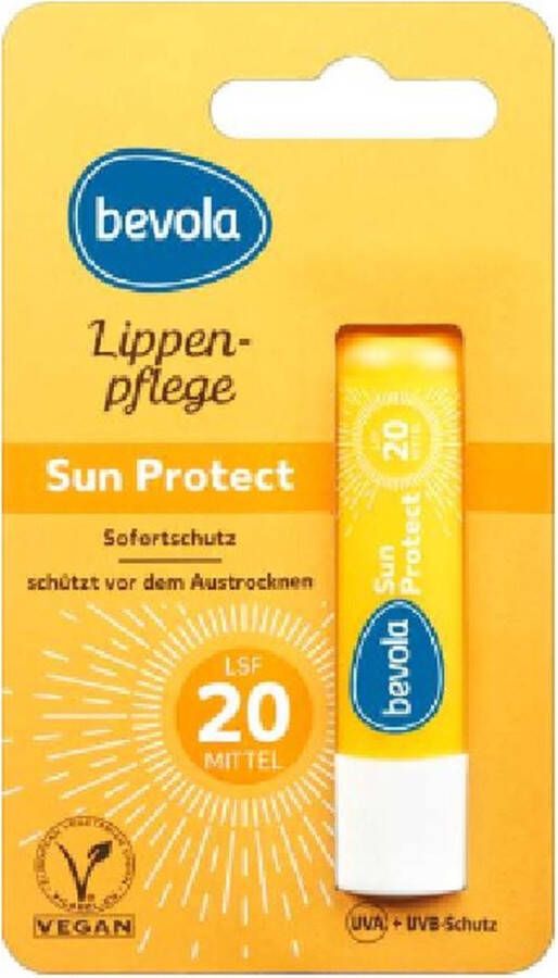 Bevola Lippenbalsem Sun Protect SPF 20 Lipbalm Vegan 4 8 gram