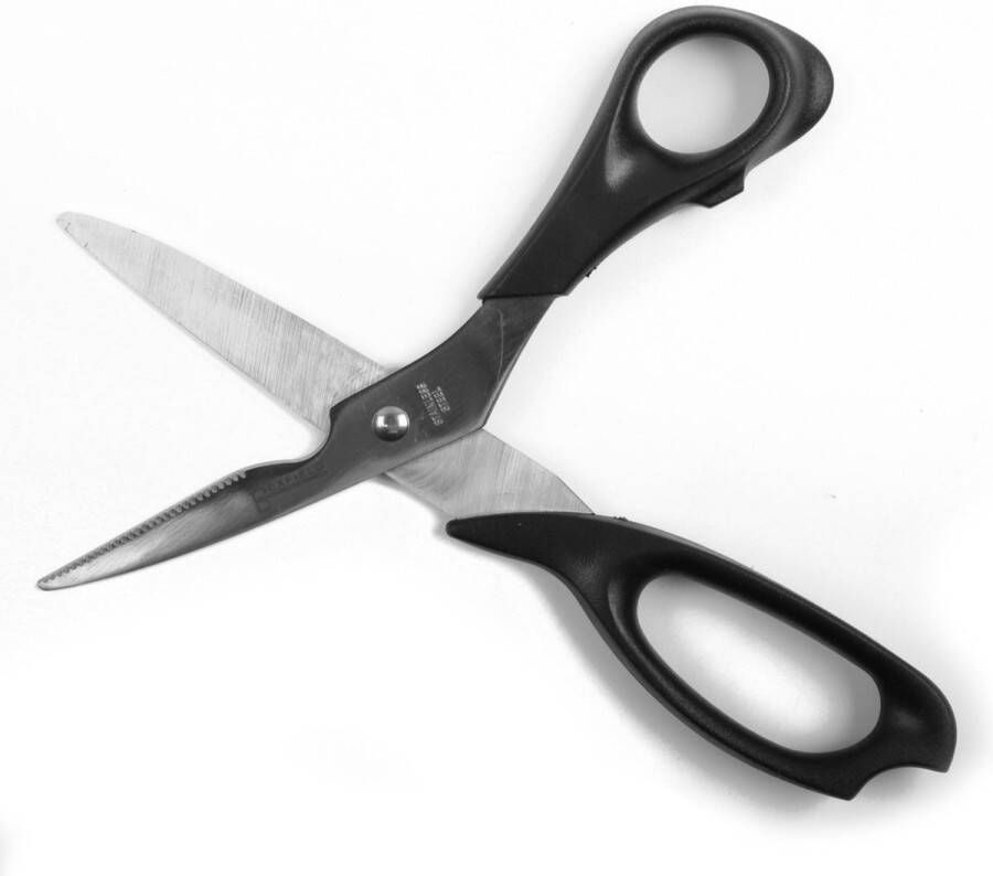 Bexfield Multifunctionele Keukenschaar 16 5 cm RVS met Ergonomisch Zwart Heft