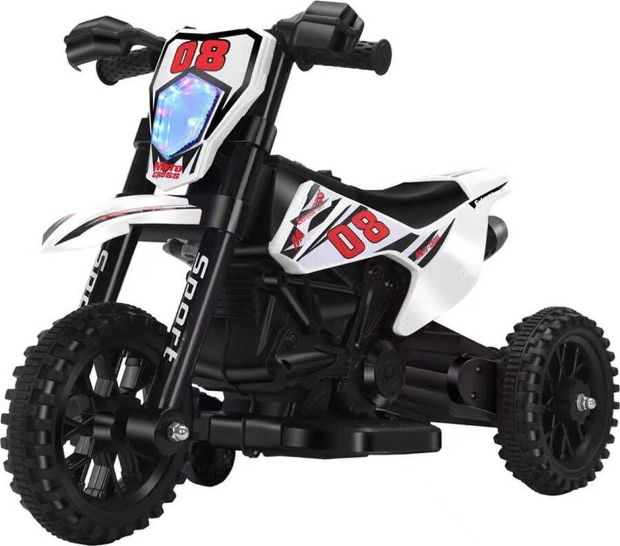 Beyo-living Elektrische kinderauto Elektrische motor -Elektrische kinderauto met 2 vaste overmaatse banden voor kinderen vanaf 2 jaar 6V 380 Moter -6 V 4500Mah- 86 x 50 x 56 cm- Wit