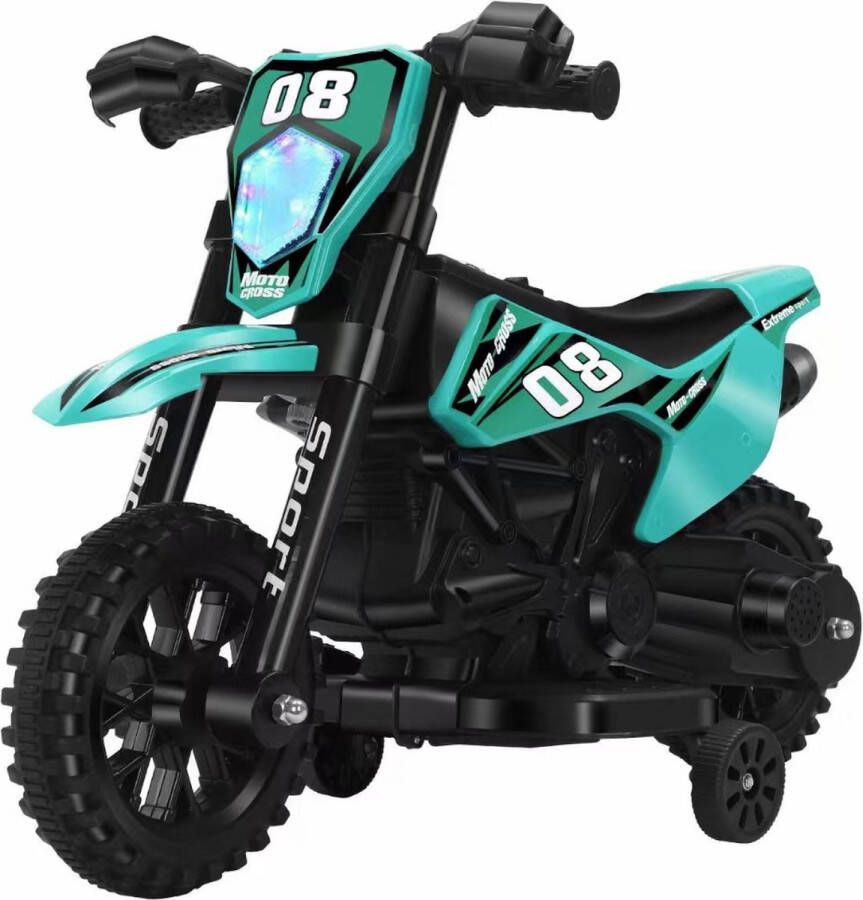 Beyo-living Elektrische kinderauto -Elektrische motor -Kindermotor elektrisch voertuig met 2 afneembare stabilisatoren- voor kinderen vanaf 2 jaar 6V 380 Moter -6 V 4500Mah- 86 x 40 x 56 cm- Blauw