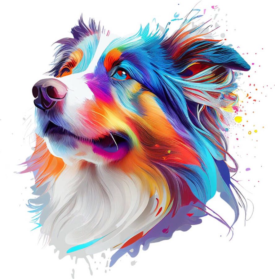 Bi2L Diamond Painting Set Hond Border Collie incl. Pen & Wax 30x30cm