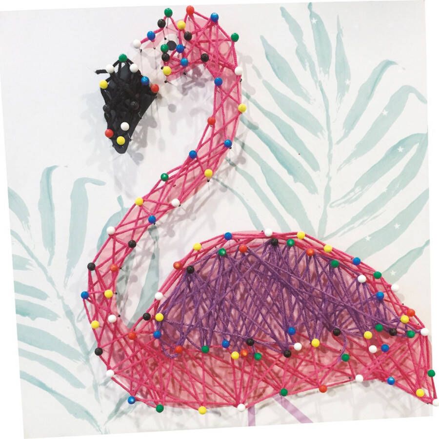 Bi2L Knutselset String-Art Flamingo Roze Hobby DIY Kind 3+ 21x21cm