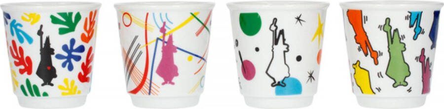 Bialetti Art Espresso Bekers set van 4 stuks