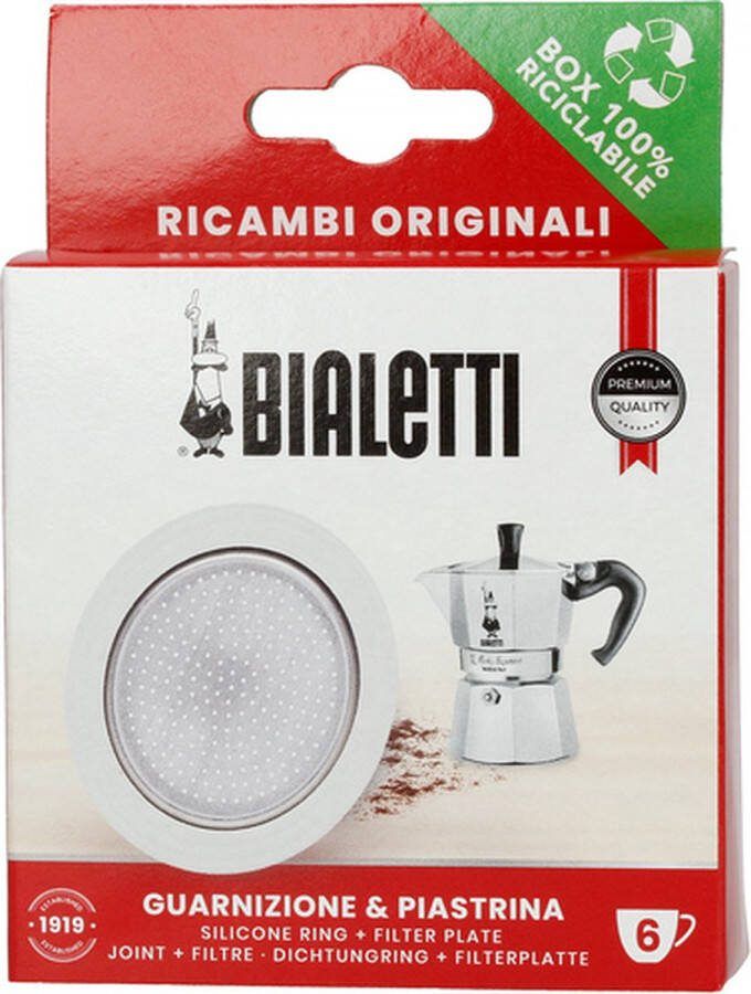 Bialetti Seal + Sieve for 6tz (for Moka Express Moka Induction Orzo Express Brikka)