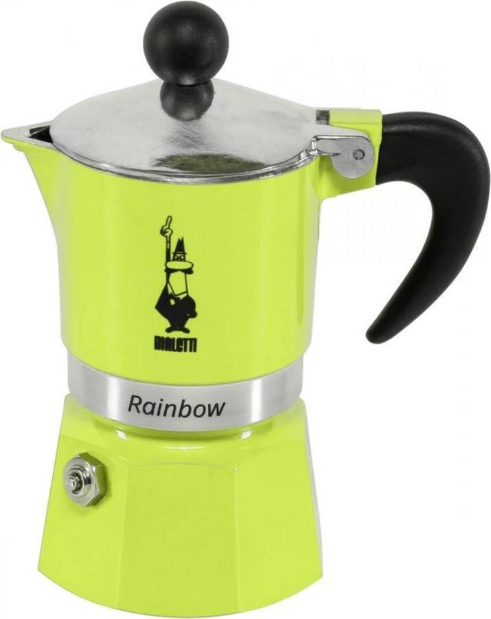 Bialetti Italiaanse Koffiepot Rainbow Groen Metaal Aluminium 60 ml