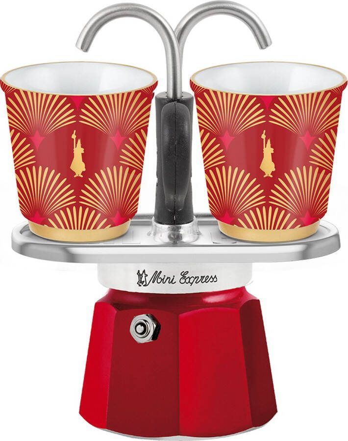 Bialetti Mini Express Deco Glamour + 2 kopjes 90ml