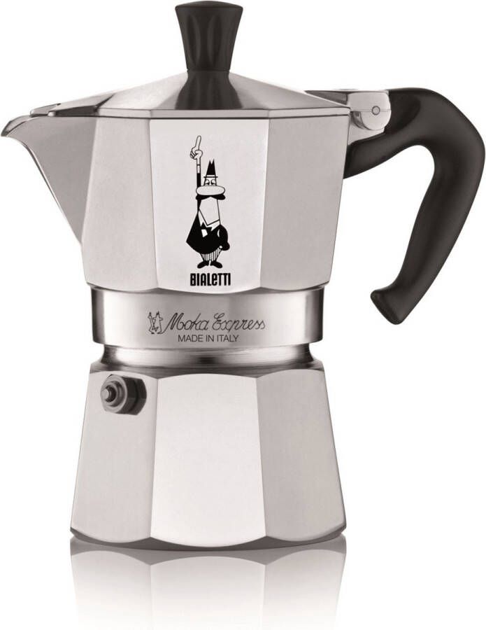 Bialetti Moka Express Percolator 3 kops Aluminium