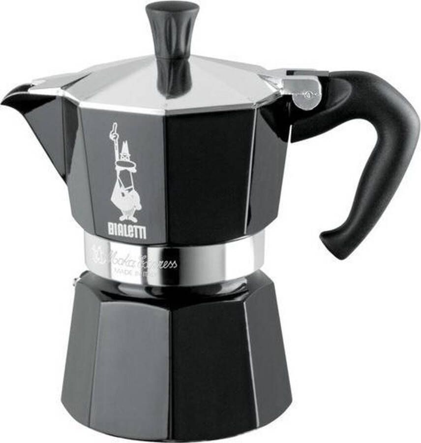 Bialetti Moka Express Percolator 3 kops Aluminium Zwart